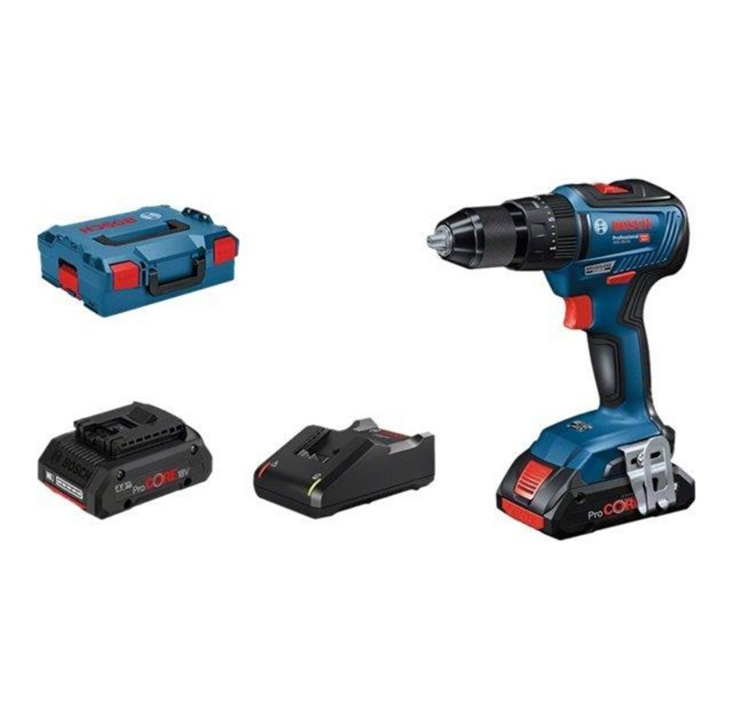 Bosch HAMMER DRILL GSB 18V-55 2X4A PC LBOXX