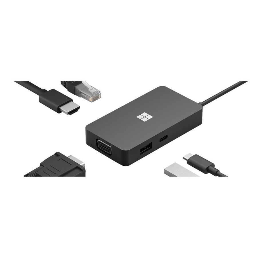 Microsoft MS USB-C 旅行集线器 DA/FI/NO/SV Hdwr Blk