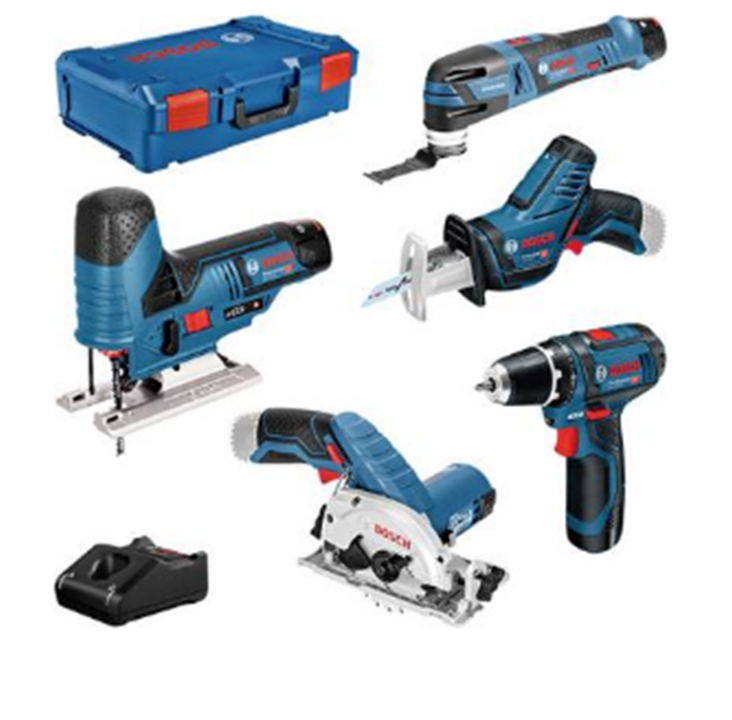 Bosch 5 TOOL KIT 12V GSR/GST/GOP/GKS/GSA 3X3 XLB