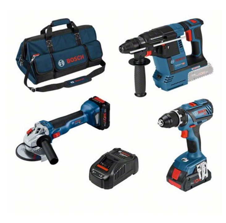 Bosch COMBO SET 18V GSR/GWS/GBH 4&8AH PC BAG