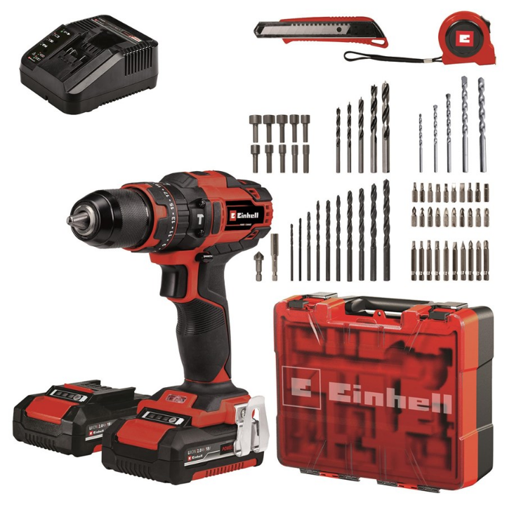 Einhell Cordless impact drill, TE-CD 18/40 Li-i +69 (2x2.0Ah)