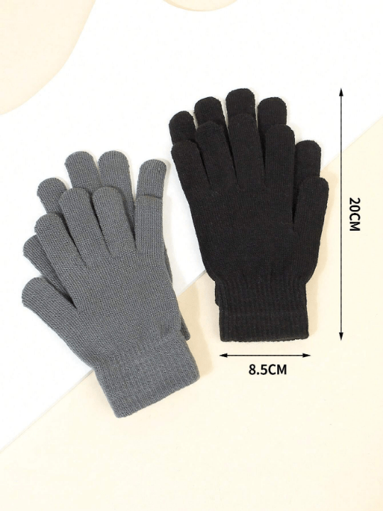 2pairs Solid Gloves - Lolli World Marketplace