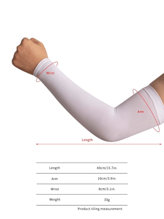 2Pairs Sunscreen Unisex Solid Sun Protection Arm Sleeves, For Outdoor, Hiking, Camping - Lolli World Marketplace