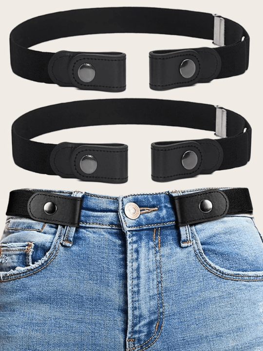 2pcs invisible belt lady's casual stretch jeans belt - Lolli World Marketplace