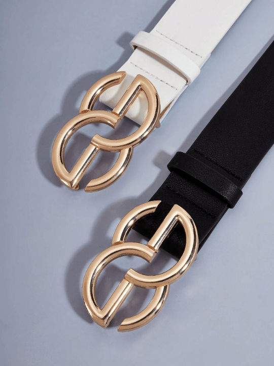 2pcs/Set Basic Brown And Black Belts, Suitable For Daily Commuting - Lolli World Marketplace