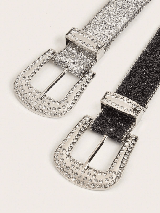 2pcs/Set Women's Western Style Rhinestone Belt For Cowgirl - Lolli World Marketplace