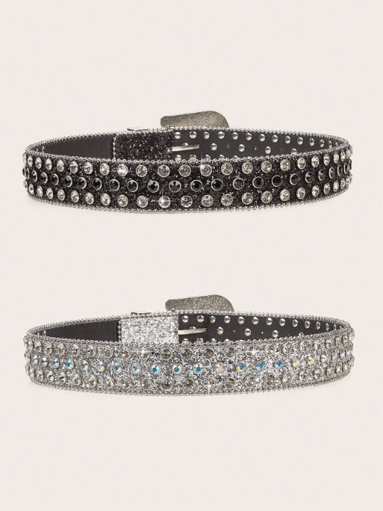 2pcs/Set Women's Western Style Rhinestone Belt For Cowgirl - Lolli World Marketplace