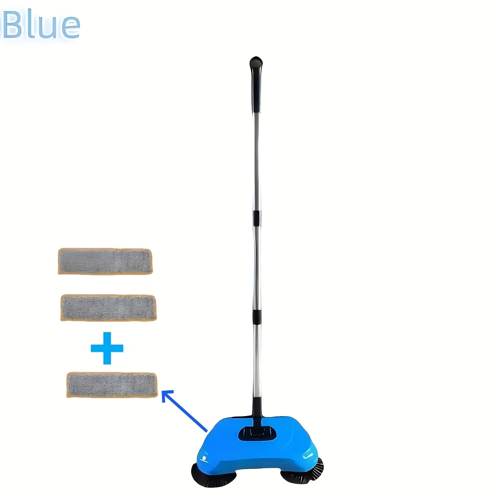 3 - in - 1 Manual Floor Cleaner Set with Long Handle, Ergonomic Grip & Durable Plastic Bristles, Automatic Deep Cleaning System for Efficient Sweeping, Mopping, and Dusting - No Power Needed. Suitable for Hardwood Floors, Tile, Kitchen, and Office.