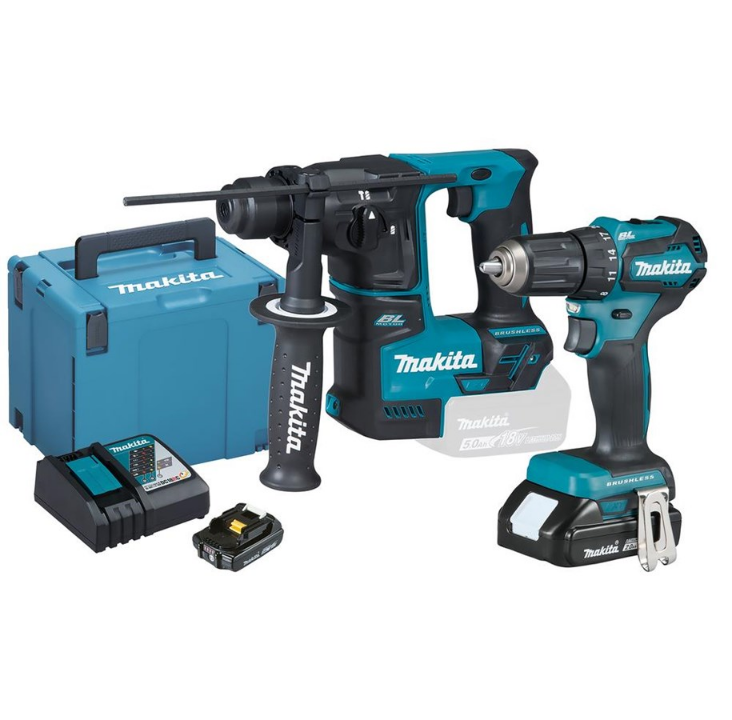 Makita DLX2454AJ Cordless Drill and Cordless Hammer Drill