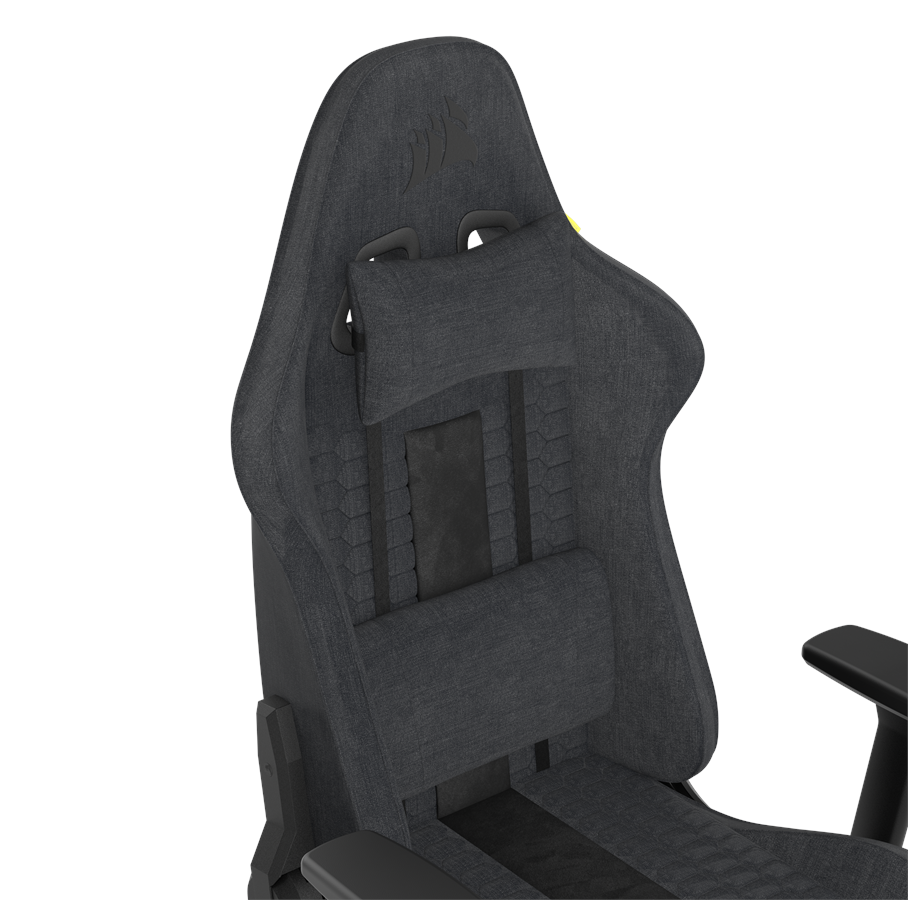 Corsair TC100 Relaxed Fabric - Grey Gaming Stol - Grå - Tyg - Upp till 120 kg