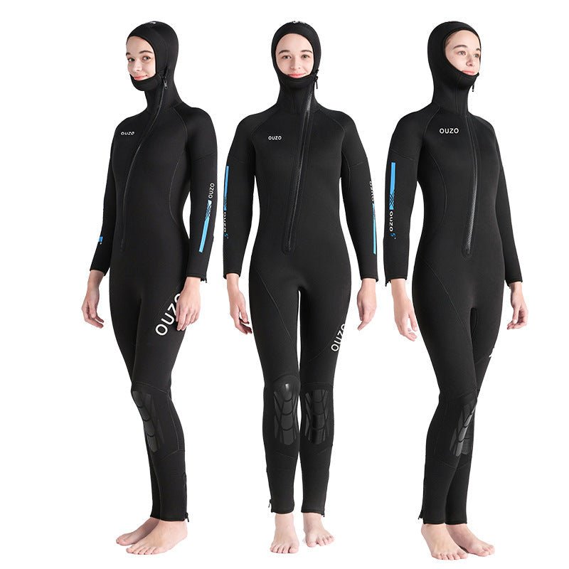 5mm Split Wetsuit Keep Warm Neoprene Two - pieces Diving Spearfishing Hunting Suit Long Sleeve Hooded Clothes
