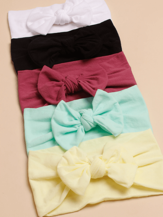 5pcs Baby Bow Decor Hair Band - Lolli World Marketplace