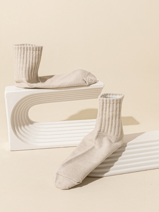 6pairs Solid Crew Socks - Lolli World Marketplace