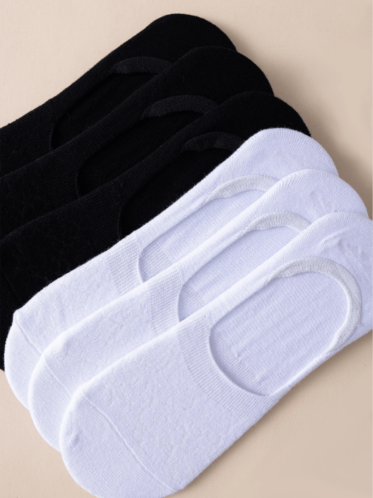 6pairs Solid Invisible Socks - Lolli World Marketplace