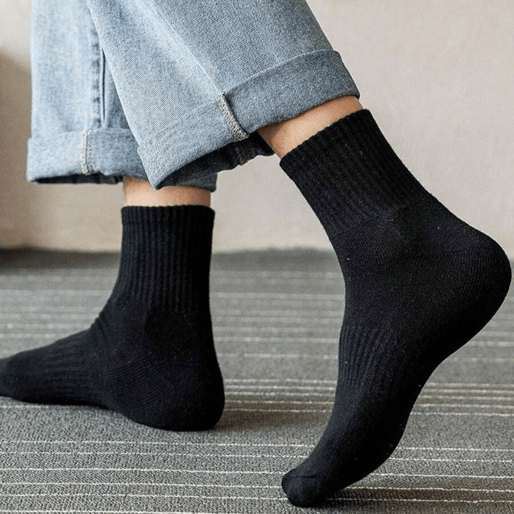 6pairs Women's Mid - calf Socks With High Elasticity And Waistband, Suitable For Daily Use - Lolli World Marketplace