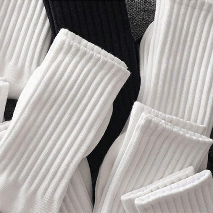 6pairs Women's White High Elastic Waist Short Socks And Mid - calf Socks, Suitable For Daily Wear - Lolli World Marketplace
