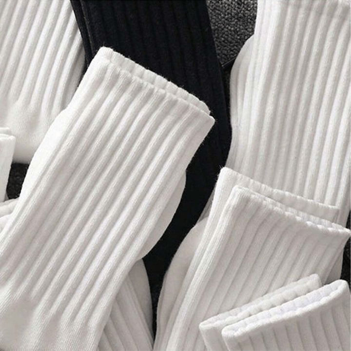 6pairs Women's White High Elastic Waist Short Socks And Mid - calf Socks, Suitable For Daily Wear - Lolli World Marketplace