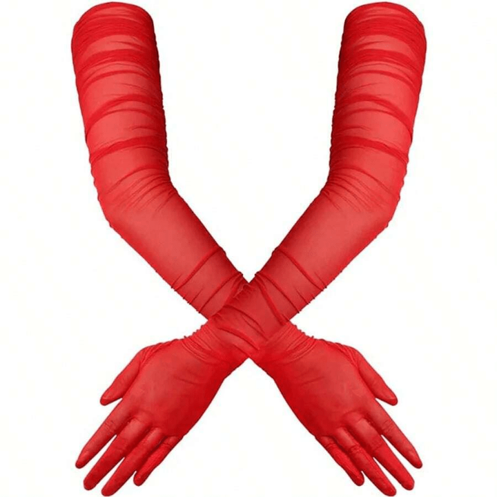 70cm Women Sexy Folds Mesh High Elasticity Extra Long Gloves Fashion Elegant Opera Thin Dress Accessories - Lolli World Marketplace