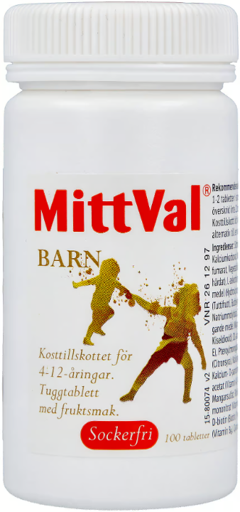 MittVal Children 4-12 100 chewable tablets