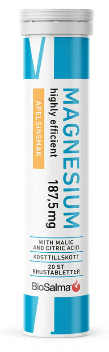 BioSalma Magnesium Highly Efficient 187.5mg Orange flavor