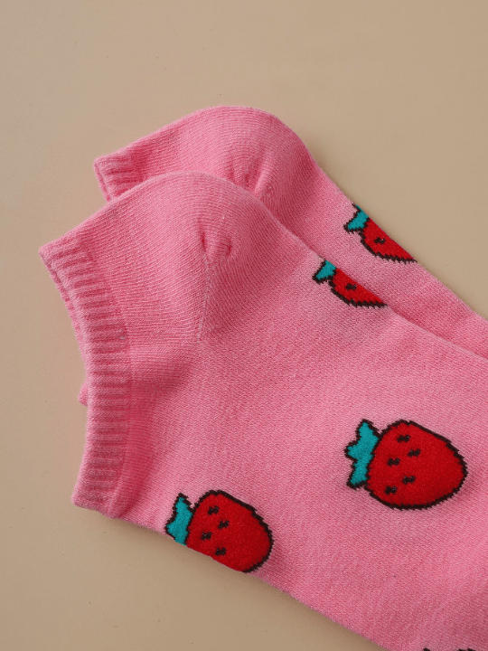 8 Pairs/set Women's Fruit Patterned Casual Short Socks - Lolli World Marketplace