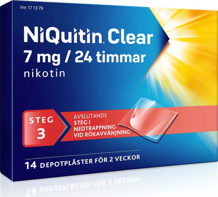 Niquitin Clear 7 mg/24 hours Transdermal Patch Nicotine Patch 14 pcs