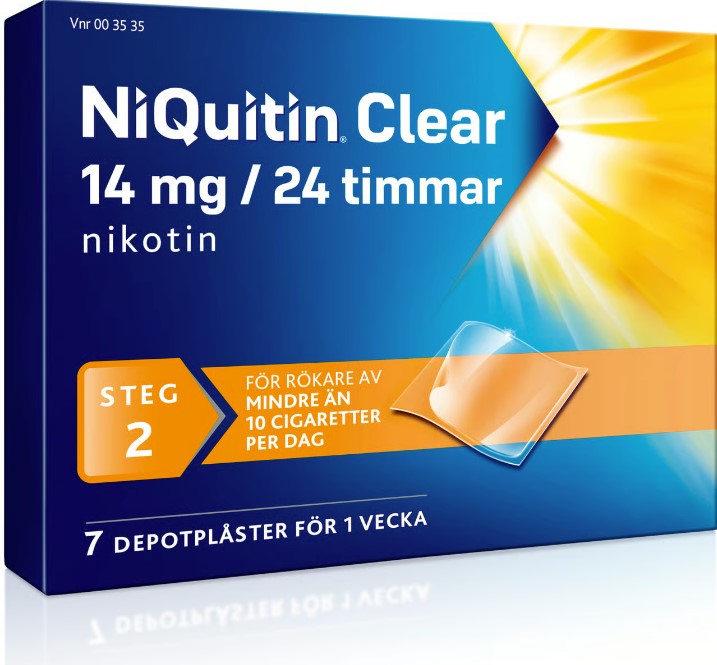 Niquitin Clear 14 mg 24 hours Transdermal patch Nicotine patch 7 pcs