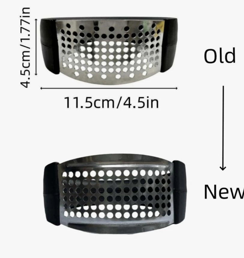 1pc Stainless Steel Garlic Press,