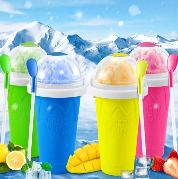 Quick-Freeze Magic Slushy Smoothies, Juices, Soda, Milkshake, And Ice Cream Maker