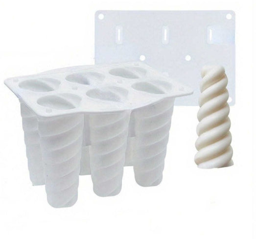 Six-Hole Spiral Silicone Ice Cream Mold