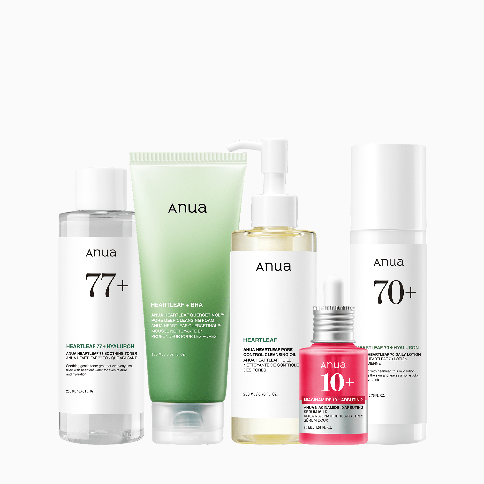 Anua 5 - step Korean Skincare Set