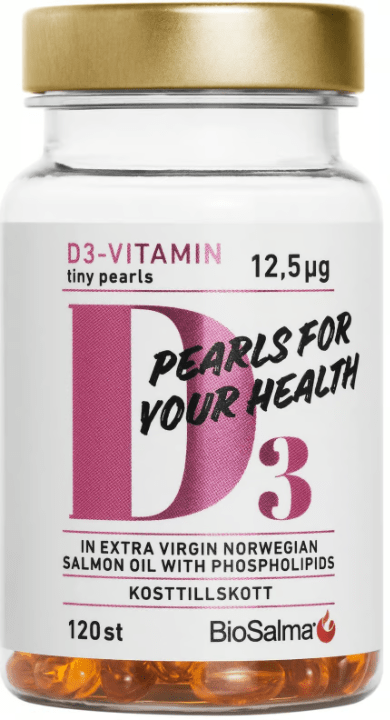 BioSalma D3 - Vitamin 12.5ug Tiny Pearls 120 capsules