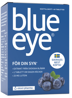 Elexir Pharma BlueEye Blueberry & Lutein 64 Tablets