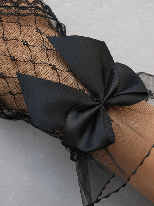 Bow Decor Fingerless Gloves - Lolli World Marketplace