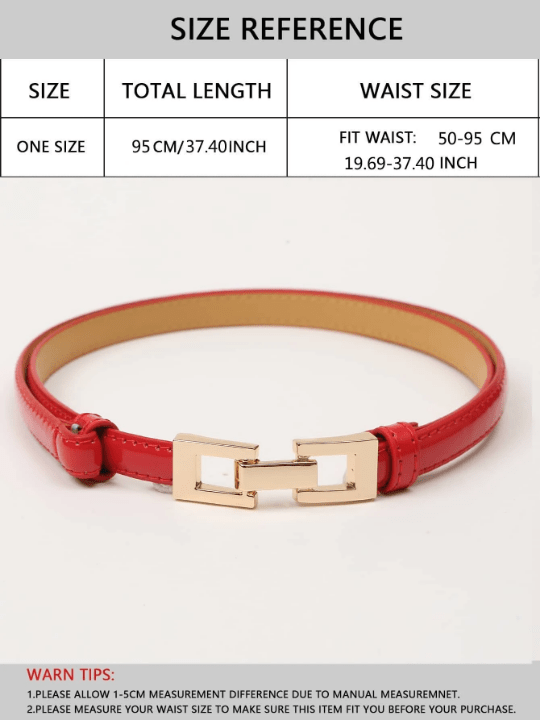Chain Design Symmetrical Buckle Belt - Lolli World Marketplace