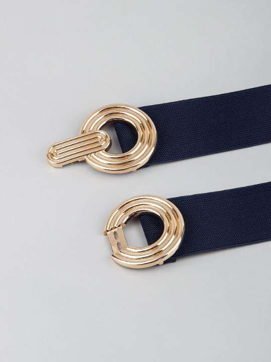 Circle Decor Symmetrical Buckle Elastic Belt - Lolli World Marketplace