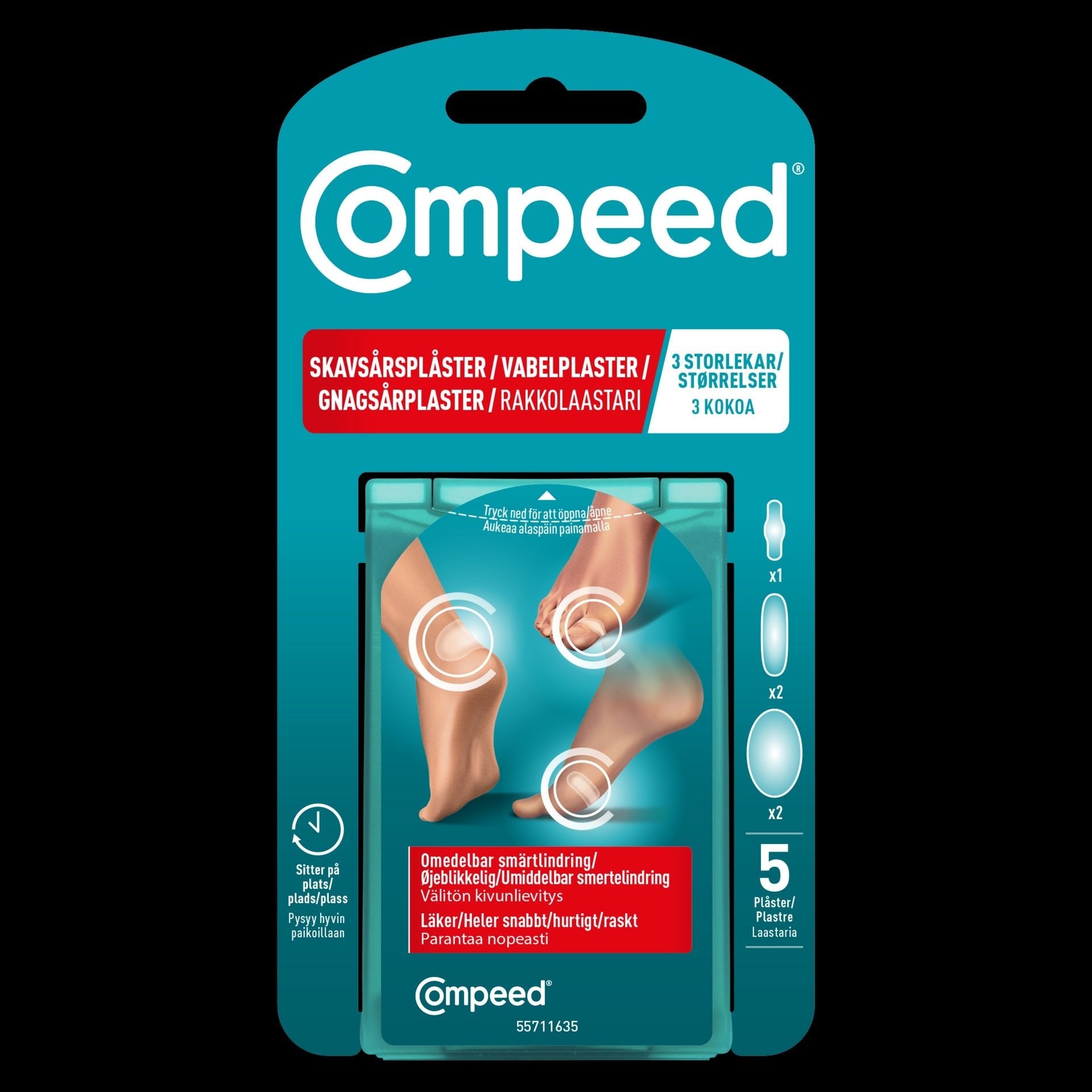 COMPEED Abrasion Plaster Mix Pack 5 pcs