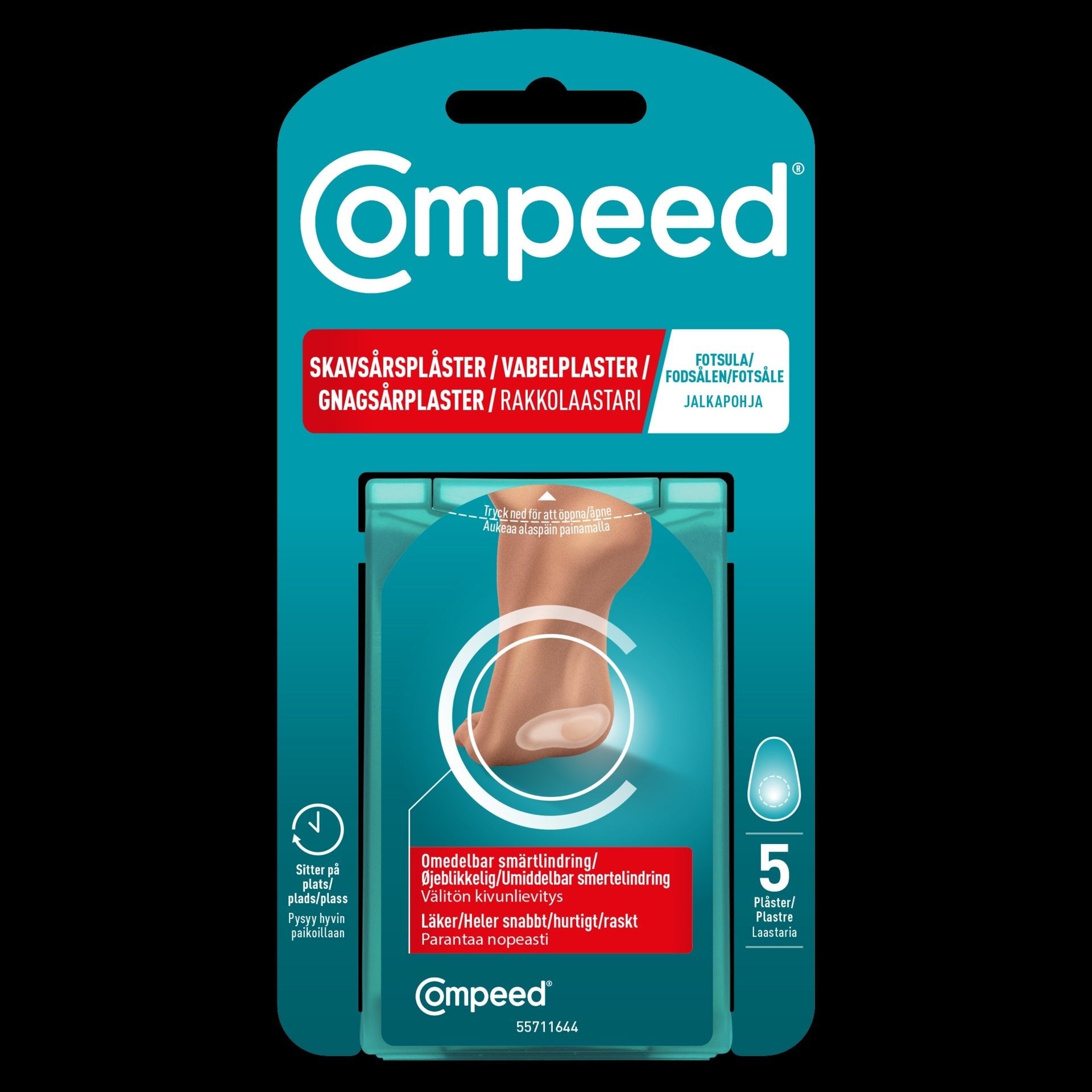 COMPEED Abrasion plaster Sport foot sole 5 pcs