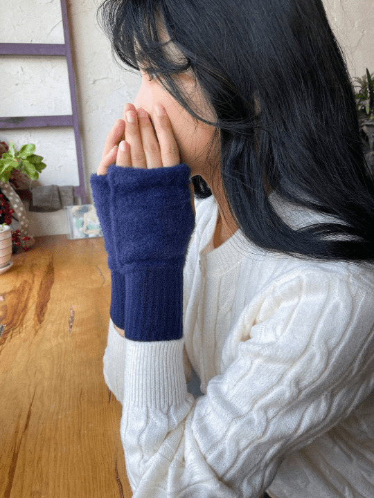 DAZY Blue Regular Knit Warm Gloves - Lolli World Marketplace