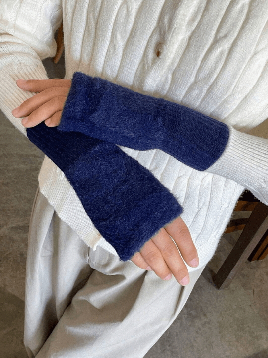 DAZY Blue Regular Knit Warm Gloves - Lolli World Marketplace