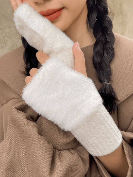 DAZY Fuzzy Fingerless Gloves - Lolli World Marketplace