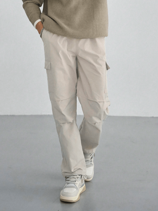 DAZY Men's Plain Flip Pocket Casual Straight Pants - Lolli World Marketplace