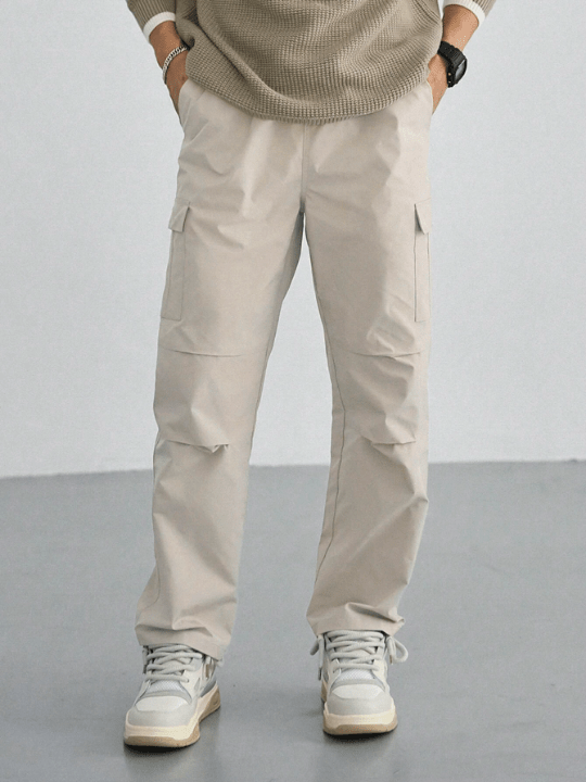DAZY Men's Plain Flip Pocket Casual Straight Pants - Lolli World Marketplace