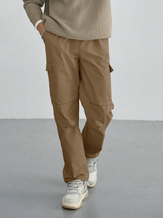 DAZY Men's Solid Color Workwear Style Pocket Casual Pants - Lolli World Marketplace