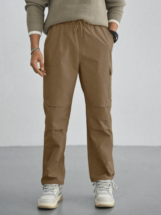 DAZY Men's Solid Color Workwear Style Pocket Casual Pants - Lolli World Marketplace