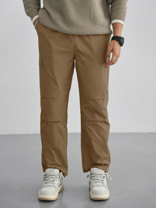 DAZY Men's Solid Color Workwear Style Pocket Casual Pants - Lolli World Marketplace