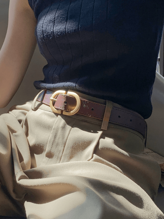 DAZY Stitch Detail Buckle Belt - Lolli World Marketplace