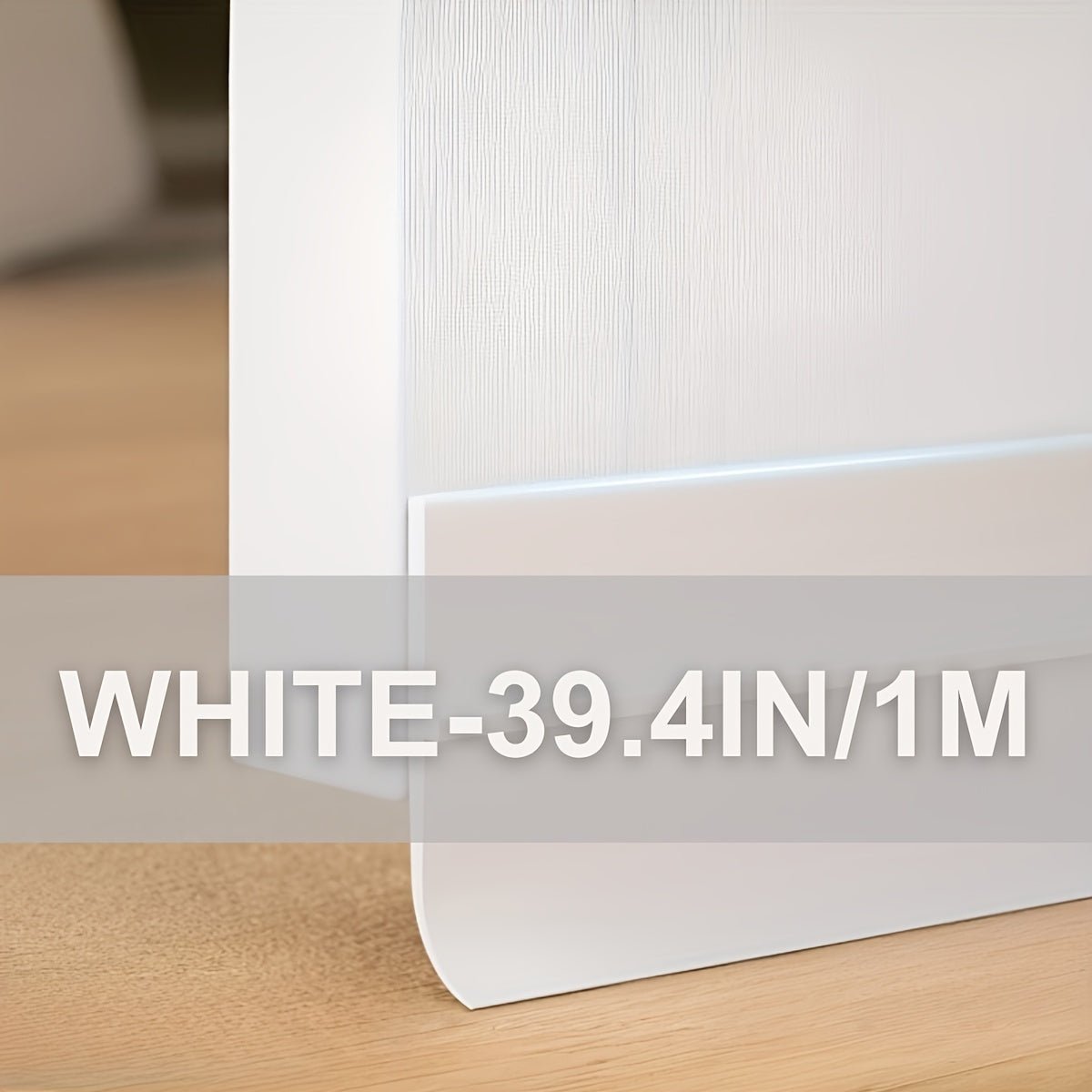 Heavy Duty Self - Adhesive Door Bottom Seal Strip - 39/79 Inch (Extends to 79" Total) Windproof & Soundproof Gap Filler, Peel & Stick Installation for Glass/Wood Doors, - Saving Draft Barrier for Home & Commercial Use (No Tools