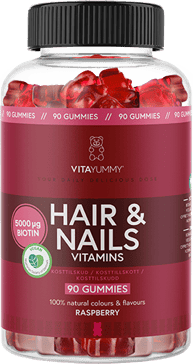 Vitayummy Hair & Nails Vitamins Raspberry 90 Chewable Tablets