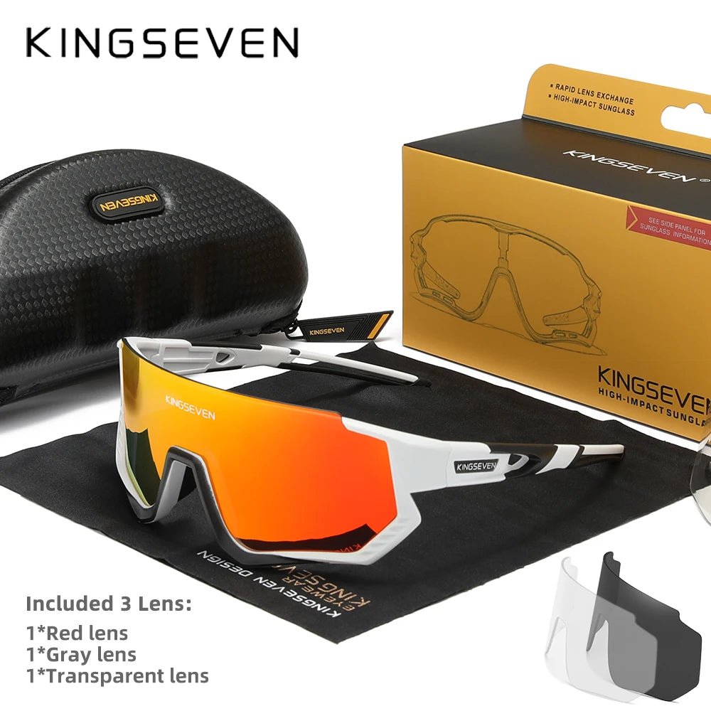KINGSEVEN New Cycling Sunglasses Men Sports Women Mtb Bicycle Glasses UV400 Polarized Fishing Protection Eyewear Outdoor